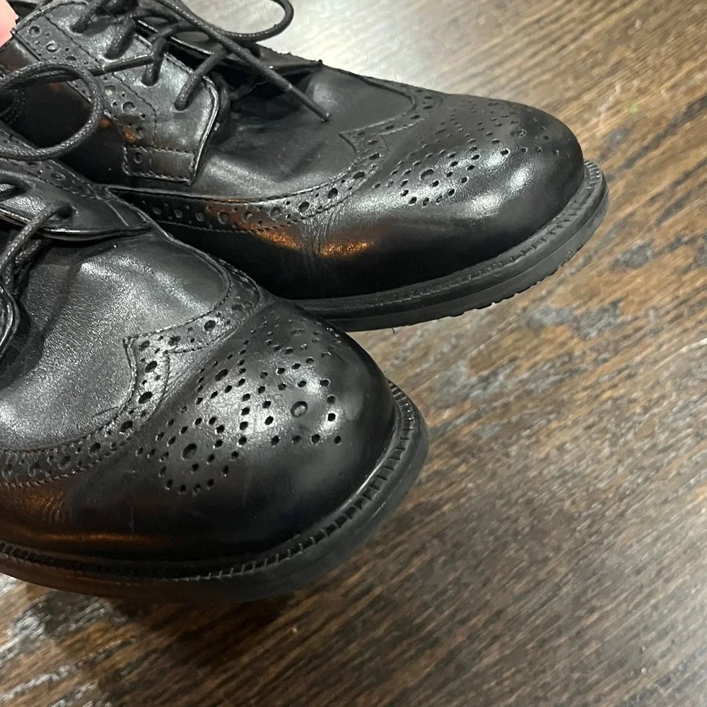 Rockport Wingtip Oxford Mens 6.5 Wide  Black Hydro-Shield‎ Waterproof V73842